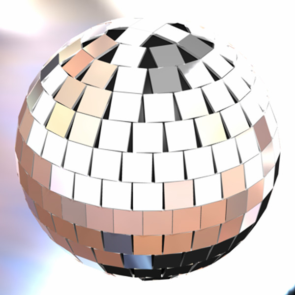 3d reflective disco ball