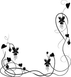 black and white Heart Border free Clip Art | black wedding vine2 ...