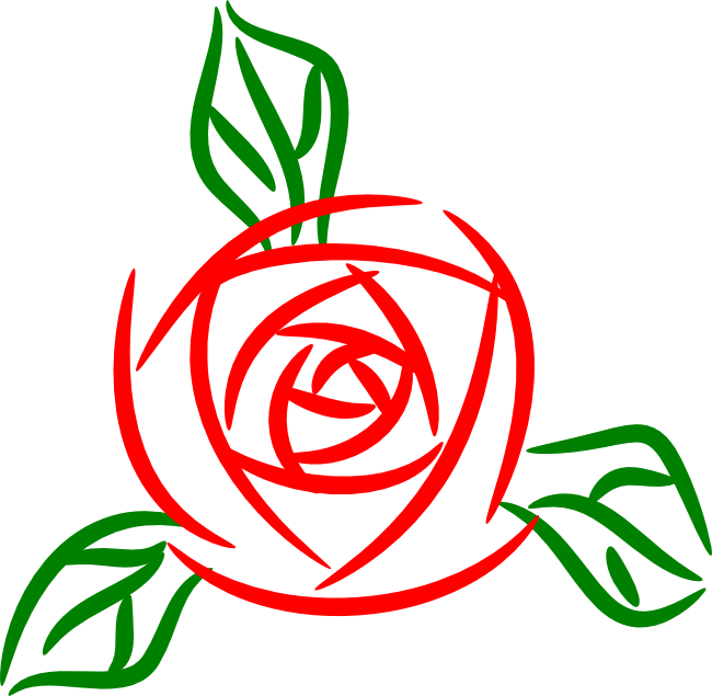 Rose drawing clipart