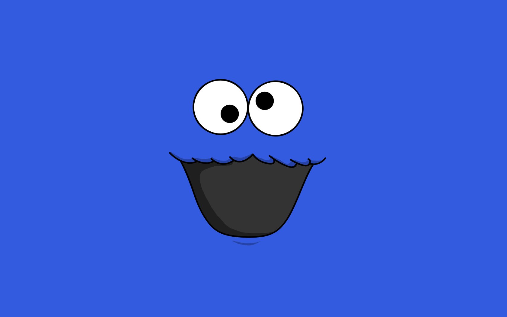 Blue Cartoons Cookie Monster Eyes Funny Sesame Street