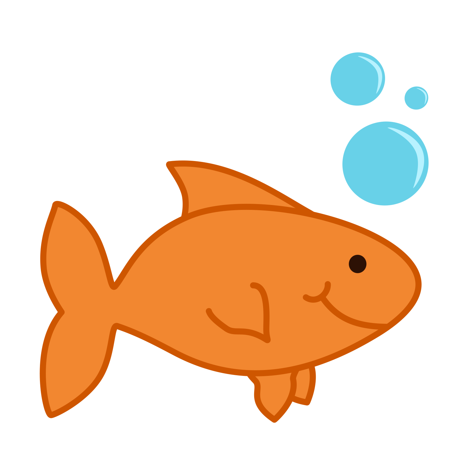 Orange fish clipart