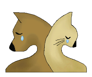 Sad cat dog clipart