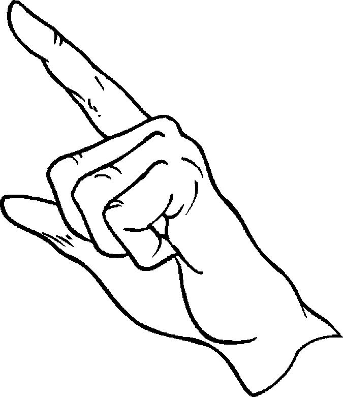 Finger Pointing Drawings - ClipArt Best