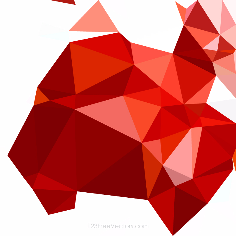 Red Geometric Polygon Background Clip Art | 123Freevectors