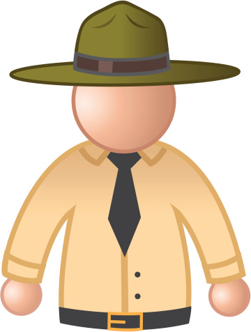 Cartoon Of A Park Ranger Clip Art, Vector Images & Illustrations ...