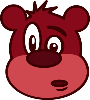 teddy bear face surprised - vector Clip Art
