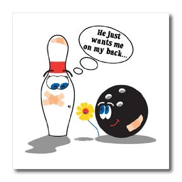 Buy 3dRose ht_116306_1 Funny Bowling Ball Pin Just Wants Me on My ...