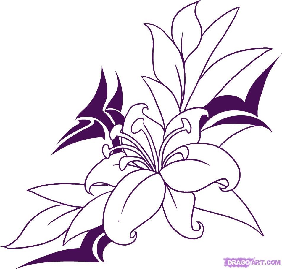 cool drawings of flowers that are easy | 3 Decoration
