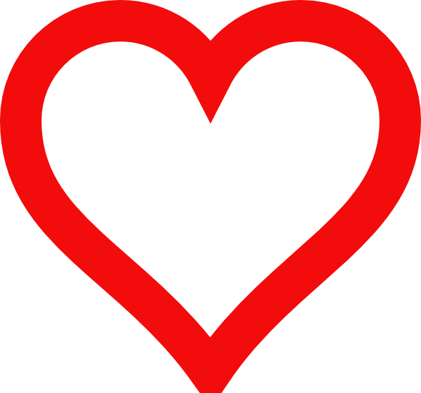 Heart outline clipart png