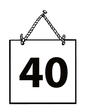 Clip Art Of The Number 40 Clipart