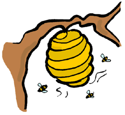Bees nest clipart