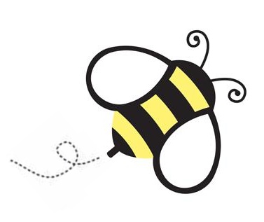 Buzzing bees clipart