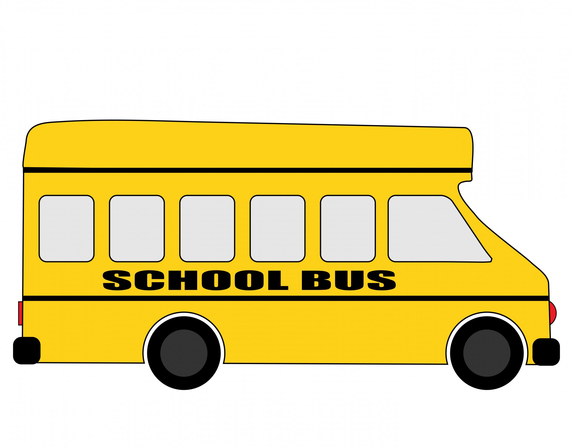 School bus clipart yellow outline only
