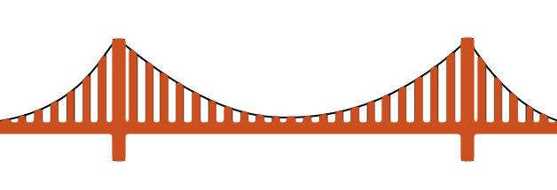 Golden Gate Bridge, minimal - parker higgins dot net