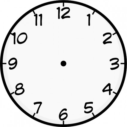 Simple clock clipart
