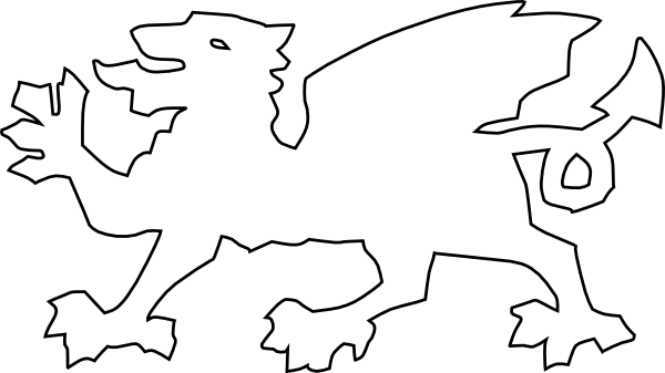 Dragon outline free clipart