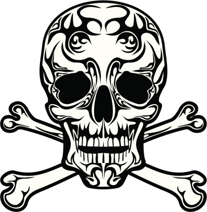 Jolly Roger Tattoo Designs Drawings Clip Art, Vector Images ...