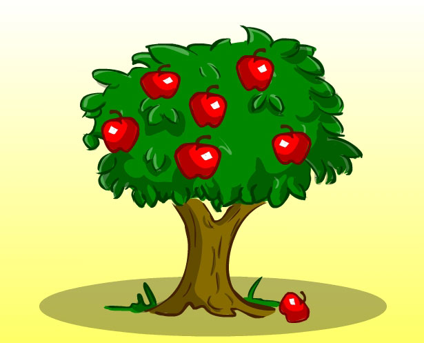 Apple Tree Cartoon Pictures