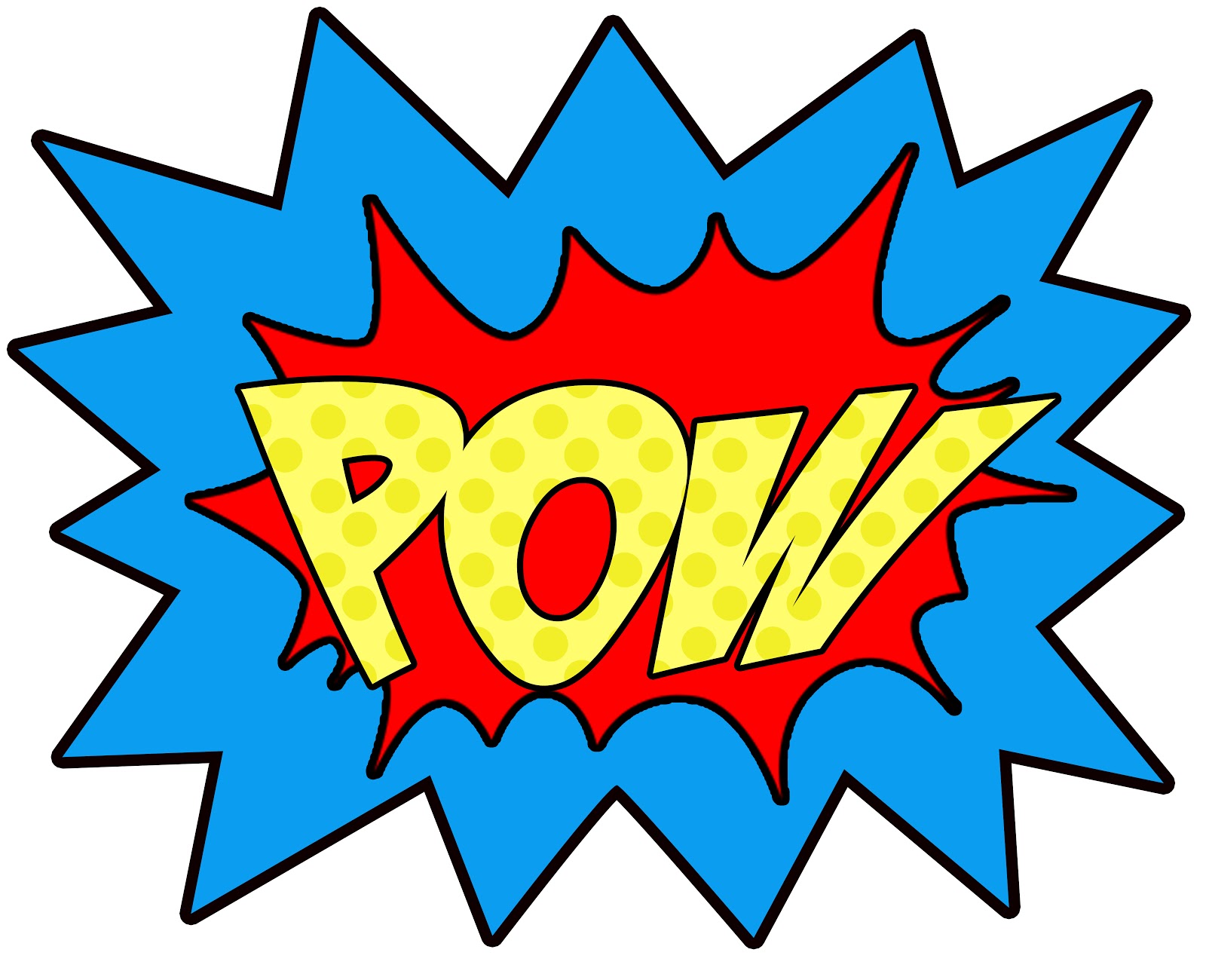 Super Hero Words Clip Art - Free Clipart Images