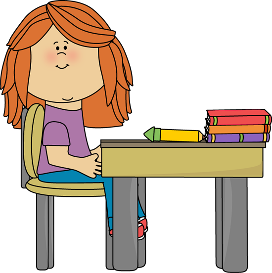 Student Writing At Desk Clipart - Free Clipart Images