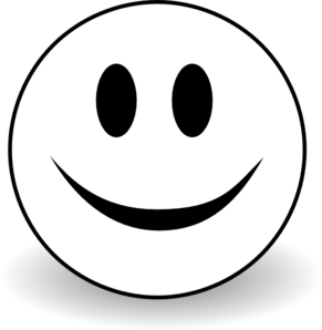 Smiley clipart black and white