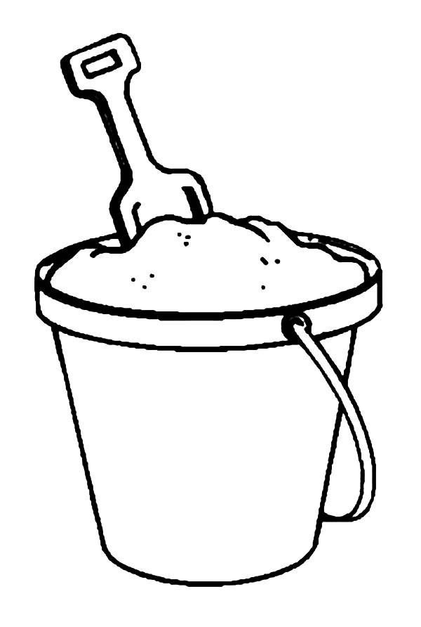 white sand bucket
