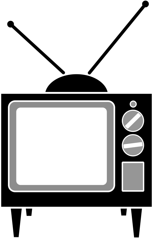 Tv Clipart Black And White - Free Clipart Images