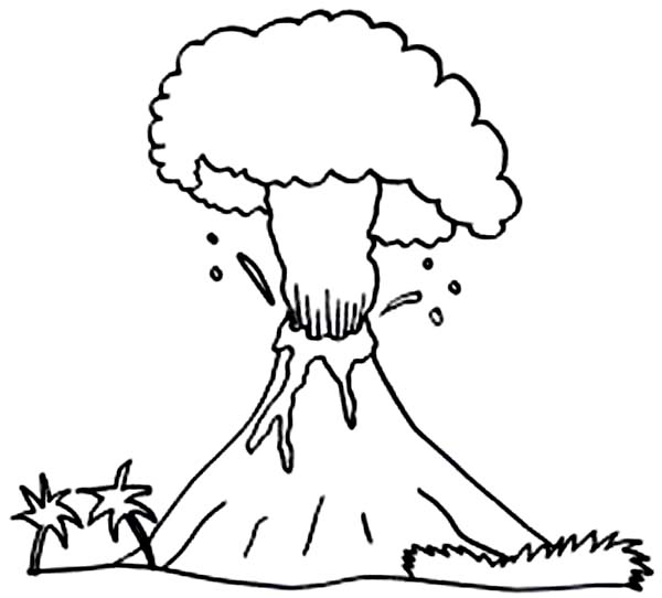 Volcano Coloring Pages - Nature ColoringPedia