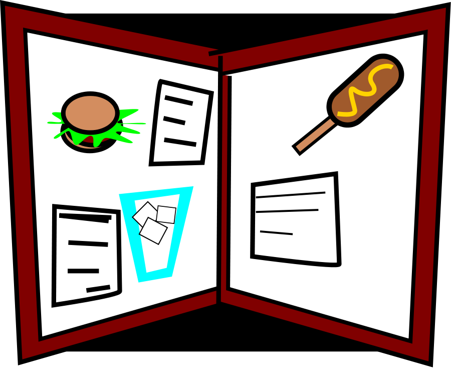 blank menu clipart - photo #10