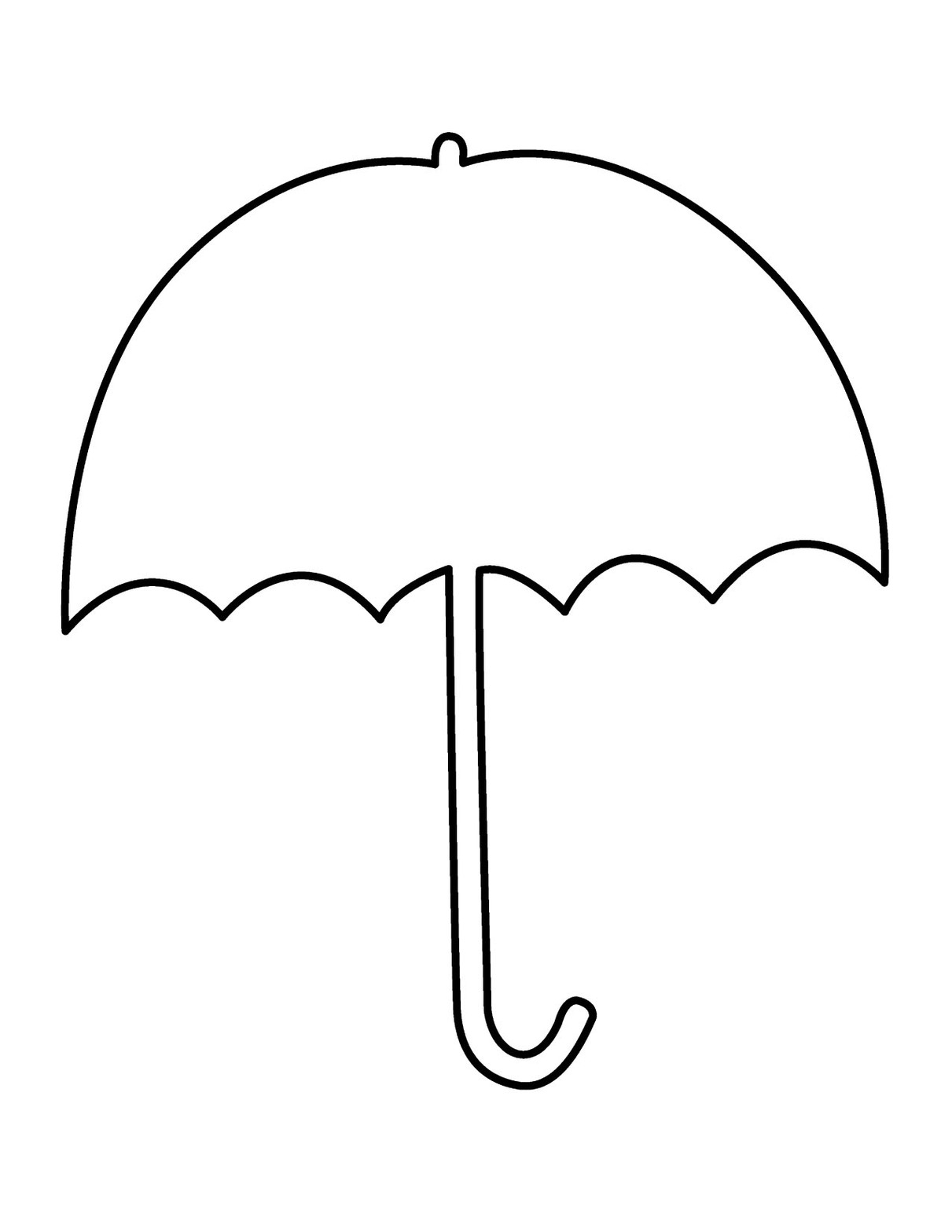 Umbrella Colouring Page Clipart - Free to use Clip Art Resource
