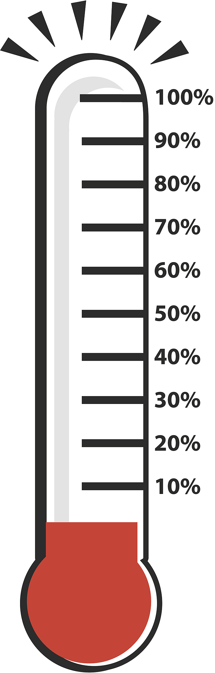 Fundraising Goal Thermometer Clipart