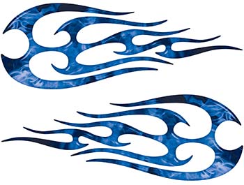Blue Inferno New School Tribal Flames Sticker / Decal Kit from ...