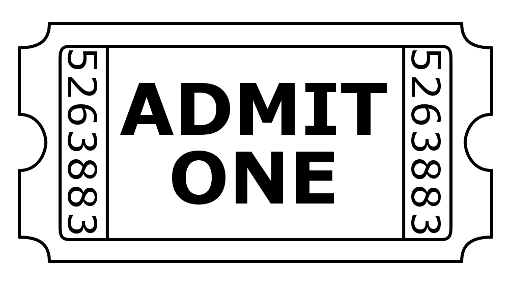 Clipart admit one ticket