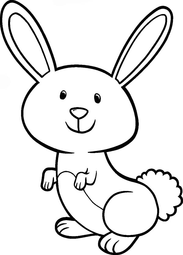 Big Grin Hopping Bunny Coloring Pages | Kids Play Color