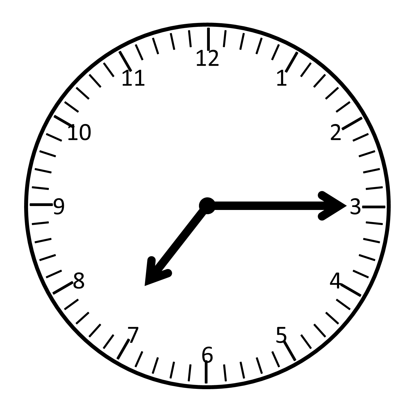 Analog clock clipart