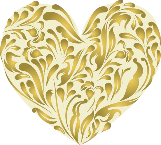gold heart clip art free - photo #25