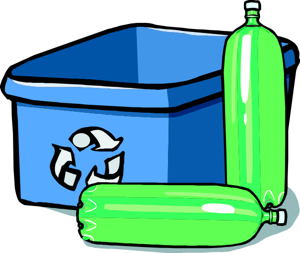 Recycling Bin And Bottles clip art Free Vector