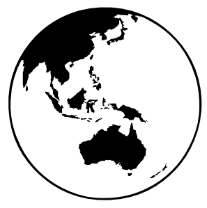 Earth Globe Oceania clip art - vector clip art online, royalty ...