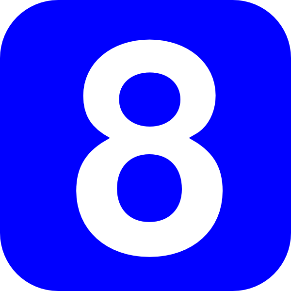 Number 8 clipart snow