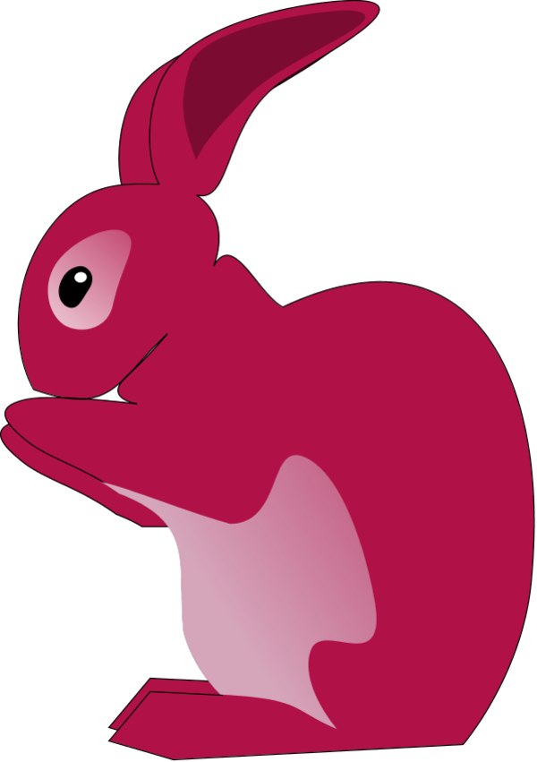Red rabbit clipart