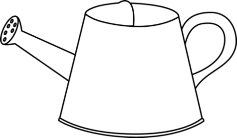 Clip Art Black And White Watering Can