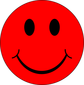 Smiley Symbol: 5 Red Smileys and Emoticons with Happy Face