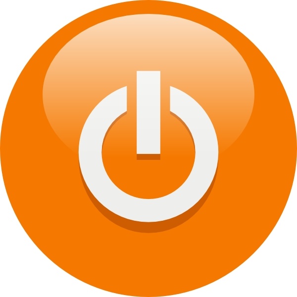 Orange Power Button clip art Free vector in Open office drawing ...
