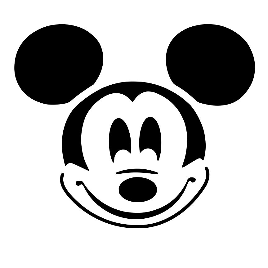 Mickey Mouse Head Silhouette - ClipArt Best