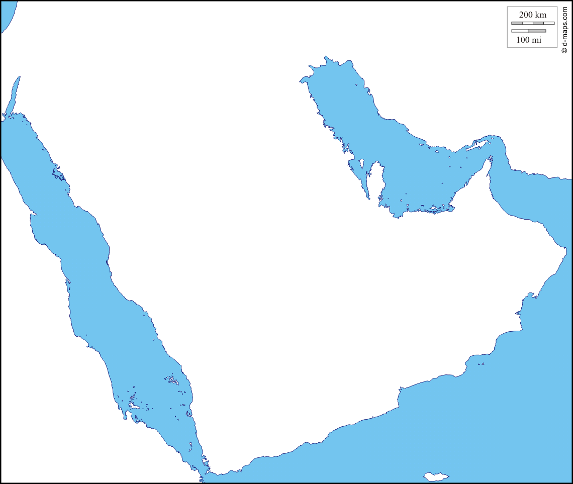 Saudi Arabia: Free maps, free blank maps, free outline maps, free ...