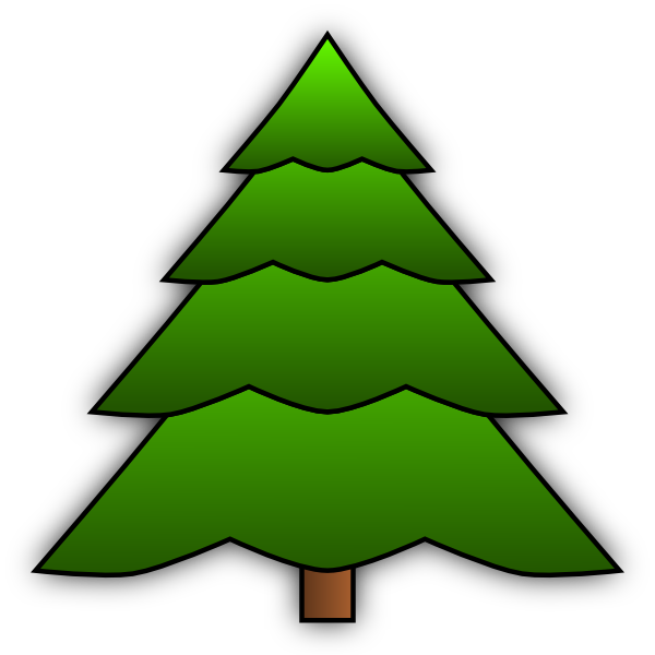 Simple pine tree clipart