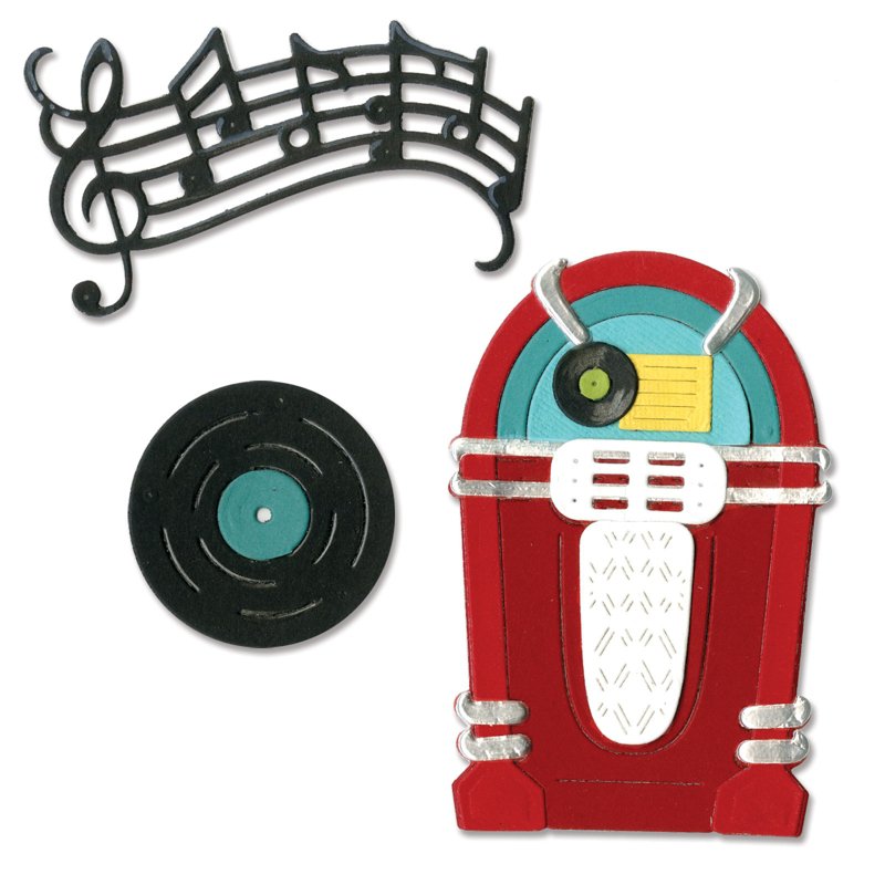 Sizzix 1950s Juke Box and Music Thinlits Die