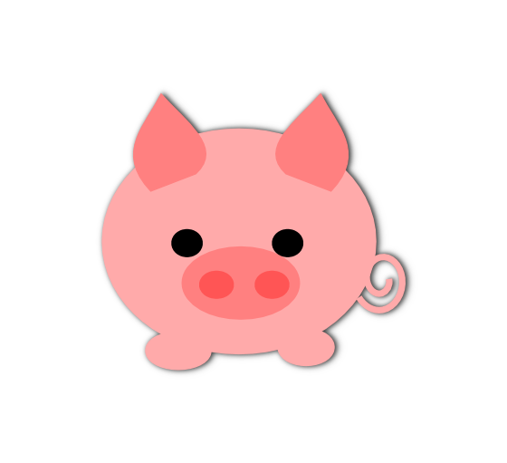 Cute Pig Clipart - Tumundografico