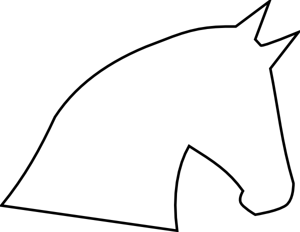 Horse Head Outline Clip Art - vector clip art online ...