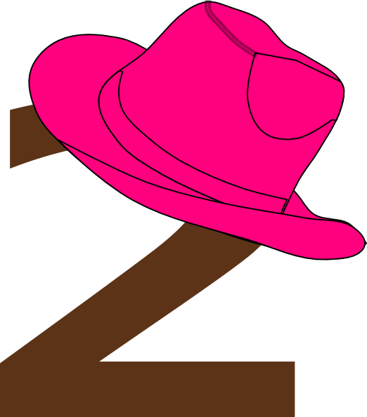 2 Cowgirl Hat Clip Art - vector clip art online ...
